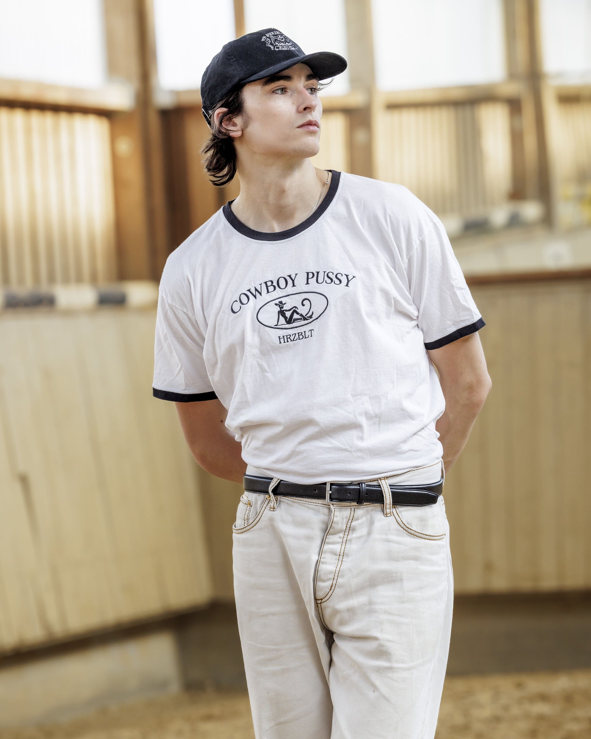 Cowboy Pussy Unisex T-Shirt in Black