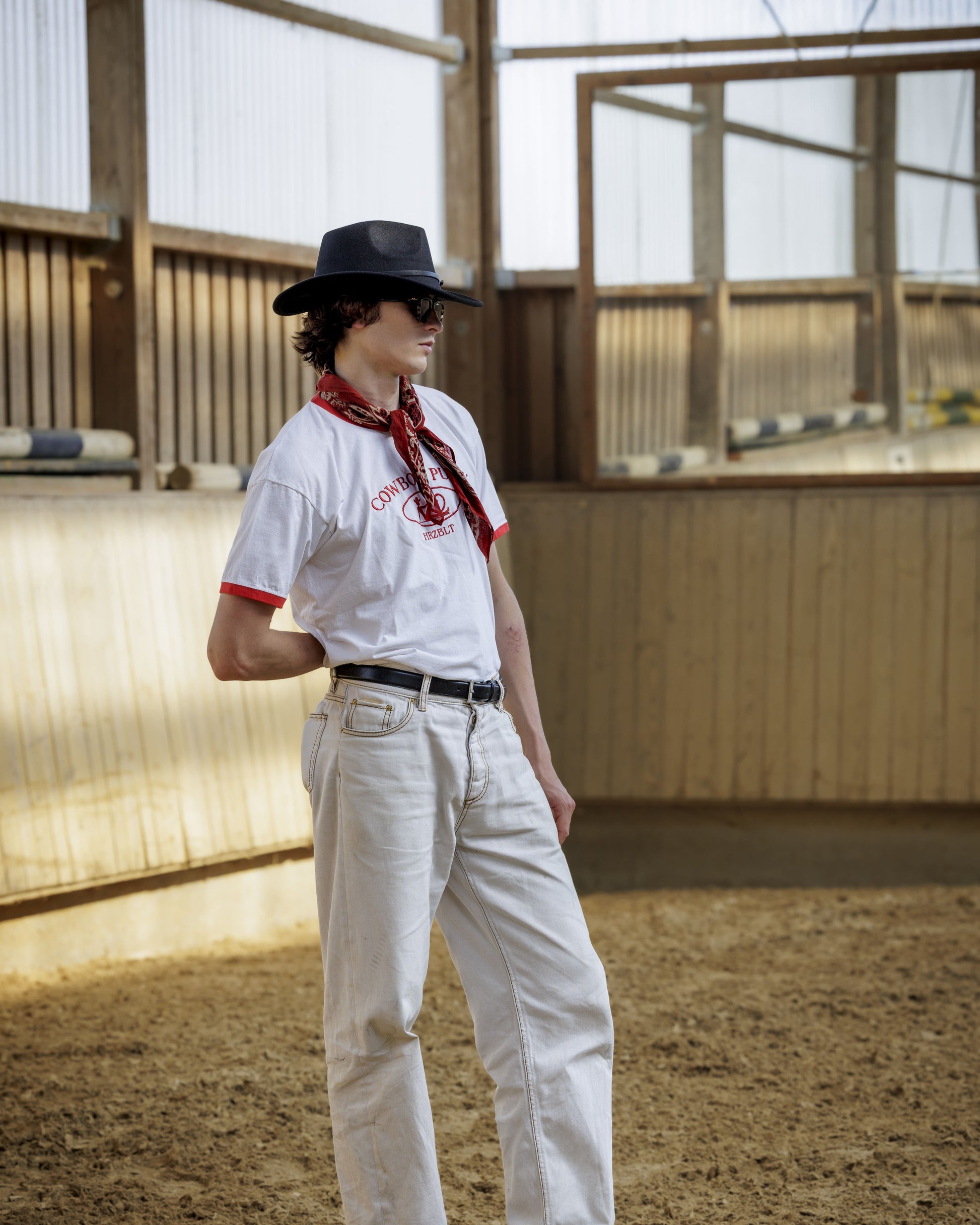 Cowboy Pussy Unisex T-Shirt in Red